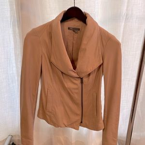 Vince softer leather neutral jacket
